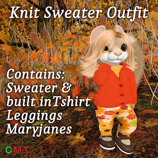 Dinkie Knit Sweater Outfit Orange