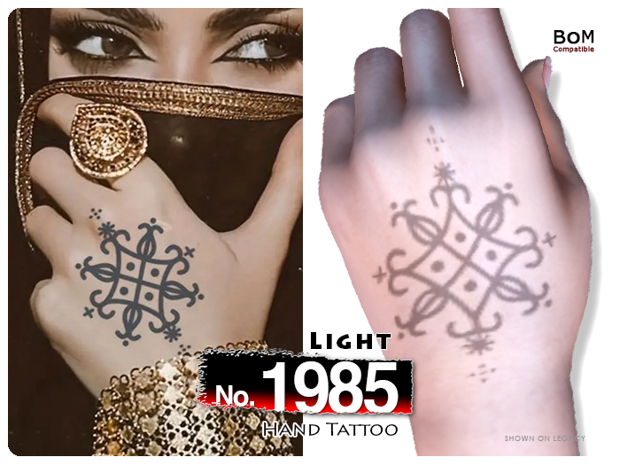 (Hand Tattoo) No.1985 Light
