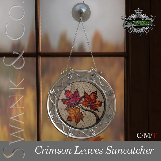 Swank & Co. Crimson Leaves Suncatcher