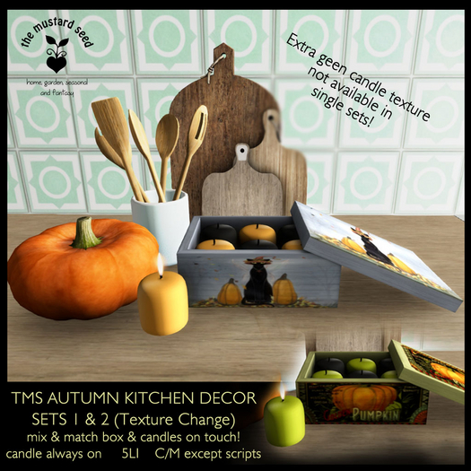 tms autumn kitchen decor 1 & 2 (Green) FATPACK PLUS *ADD*