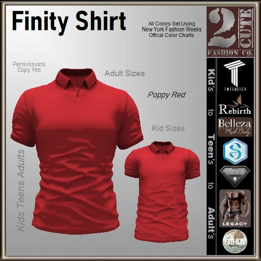 Finity Shirt [2cute] Poppy Red