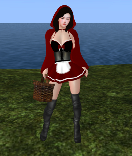 LITTLE RIDING HOOD COSTUME ONLY MAITREYA AND LEGACY