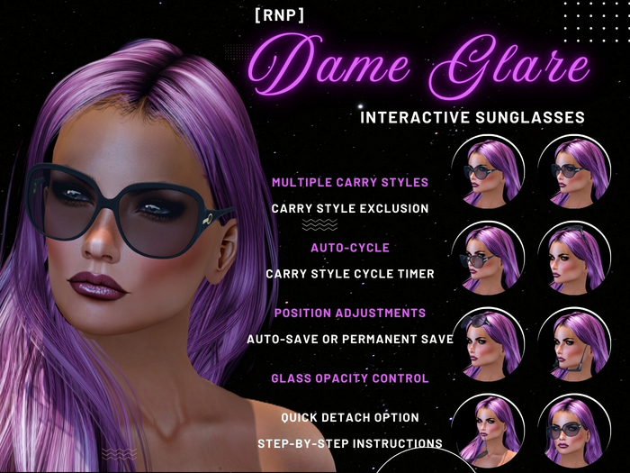 [RNP] Fun Stuff: Sunglasses Dame Glare interactive multi - style wearable