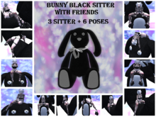 Bunny Black Sitter w Friends