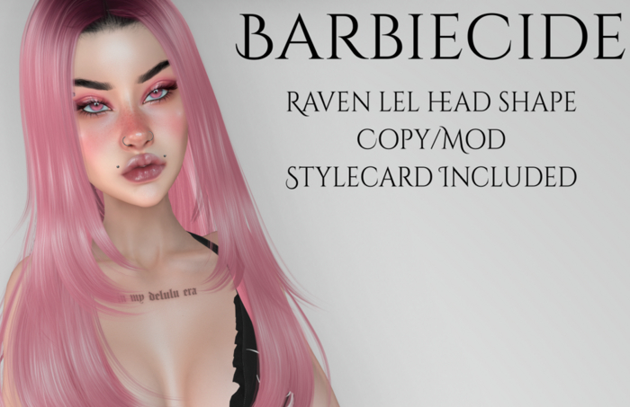 Barbiecide - Violet Shape&Stylecard For Raven Lel Head