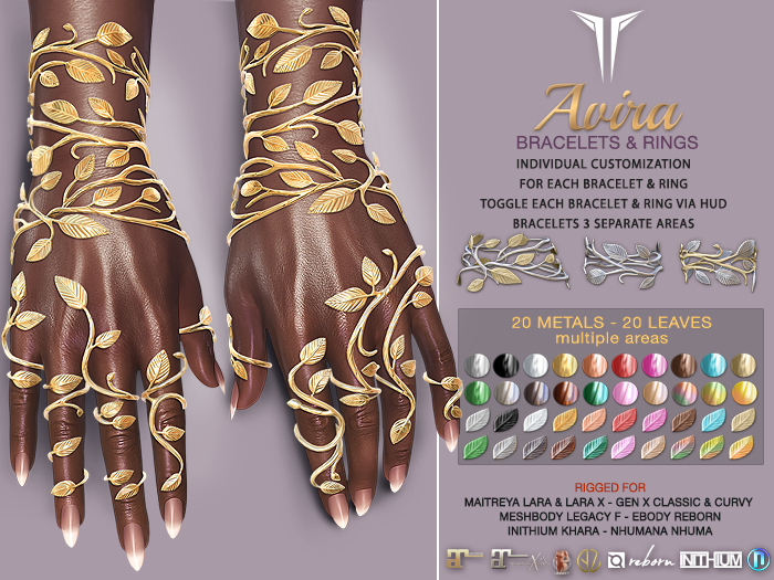 **RE** Avira Bracelets & Rings - PBR - Maitreya, Gen X, Legacy, Reborn, Khara, Nhuma