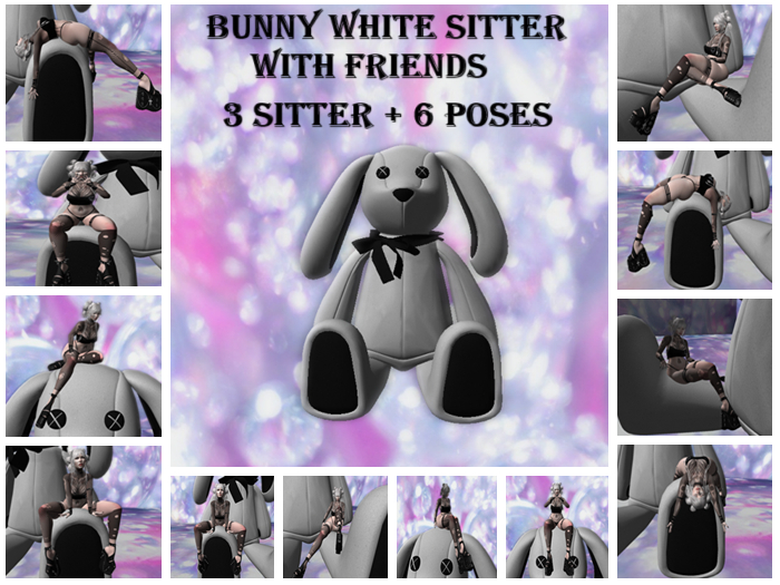 Bunny White Sitter w Friends