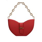 VARITII - Belted Arc Handbag-Red