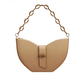 VARITII - Belted Arc Handbag-Tan