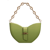 VARITII - Belted Arc Handbag-Olive Green
