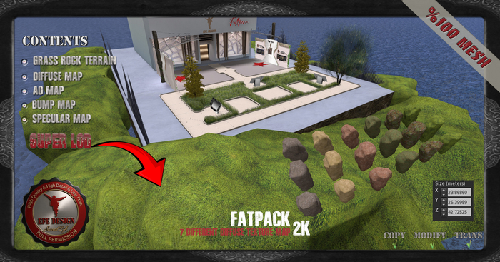 (Efe Design) Grass Rock Terrain Fatpack Fullperm