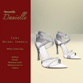 DANIELLE - Ceri Bridal Sandals - White