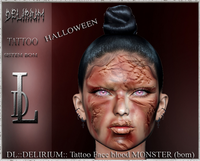 DL::DELIRIUM:: Tattoo Face blood MONSTER (bom)