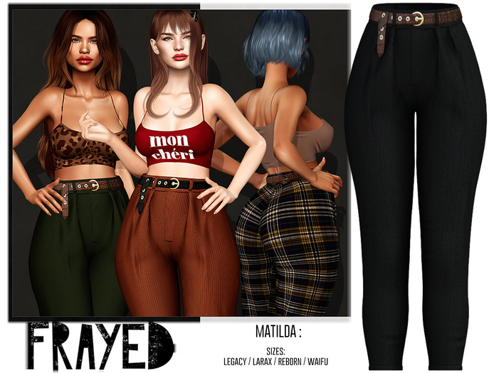 Frayed - Matilda Pants - Charcoal