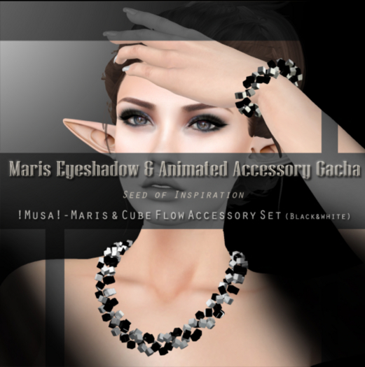 !Musa!Cube Flow Jewelry Set Silver RARE