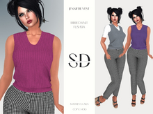Jennifer Vest – Ribbed Knit – Fuchsia – Maitreya Lara – Sweet Distractions