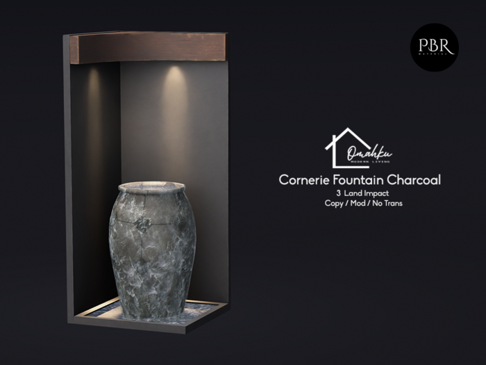 OMAHKU - Cornerie Fountain Charcoal  