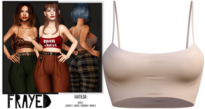 Frayed - Matilda Top - Nude