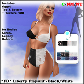 *FD* Liberty Playsuit [Boxed] Black/White