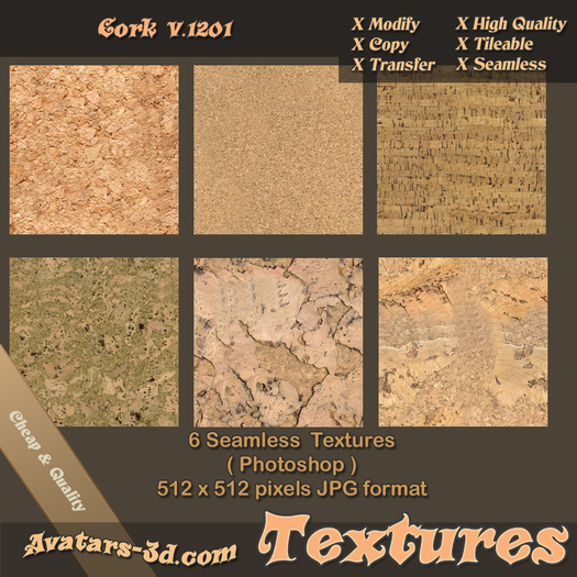 Textures cork V.1201 Seamless