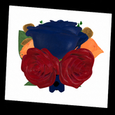 Mesh Rose Boutonniere Navy Blue, Rust and Burgundy  all roses