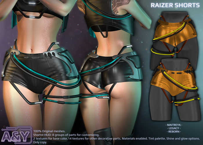 A&Y Raizer Shorts - Gold