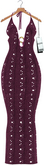KLEIN''Ravina''Dress-Damson