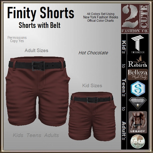 Finity Shorts [2cute] Hot Chocolate