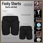 Finity Shorts [2cute] Mineshaft Black