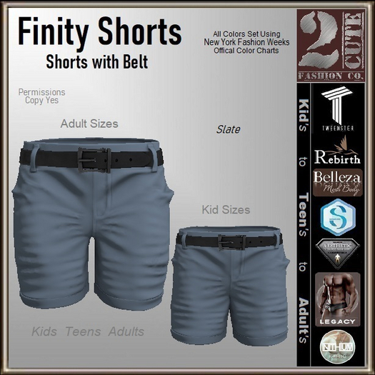 Finity Shorts [2cute] Slate