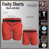 Finity Shorts [2cute] Red Orange-