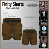 Finity Shorts [2cute] Bronze Brown-