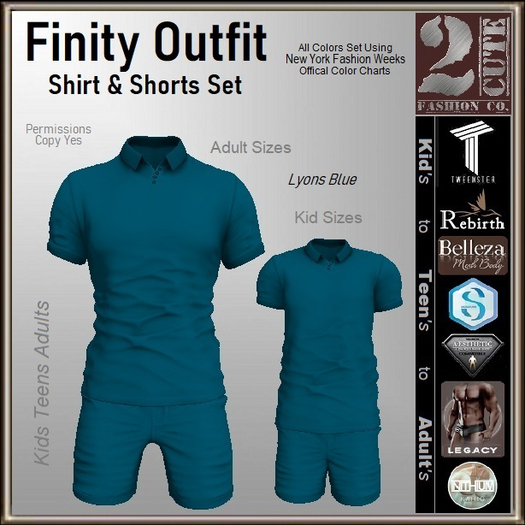 Finity Outfit [2cute] Lyons Blue
