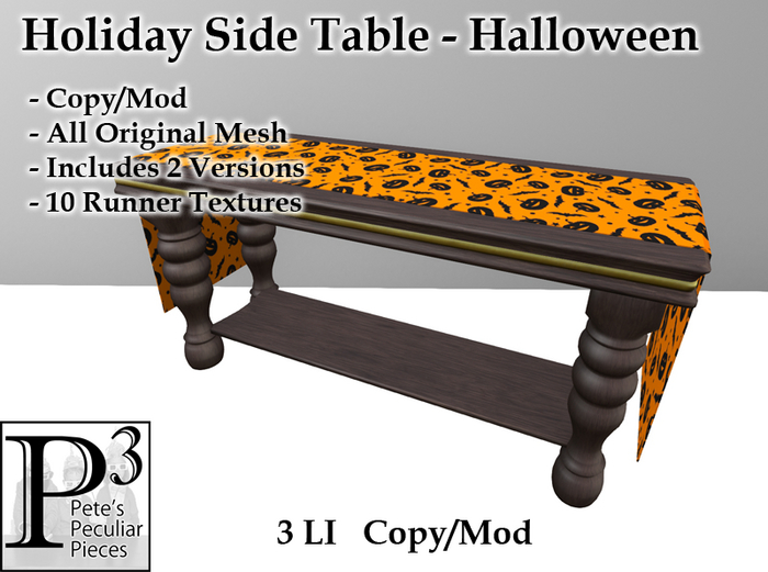 [P3] - Holiday Side Table - Halloween Version