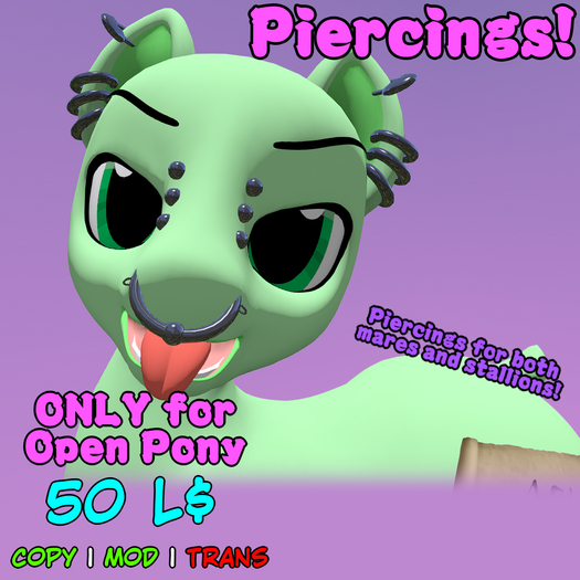 {AR's} Open Pony Piercing Set