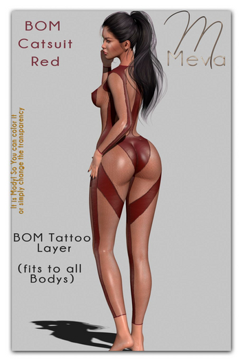 Meva BOM Catsuit Red