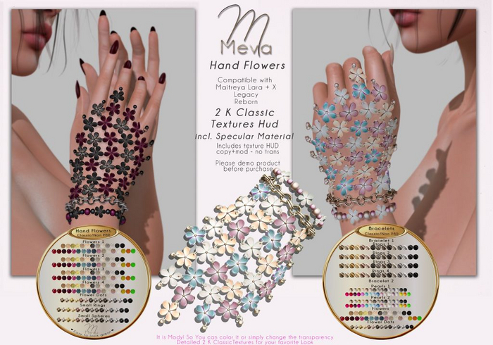 Meva Hand Flowers Bracelets