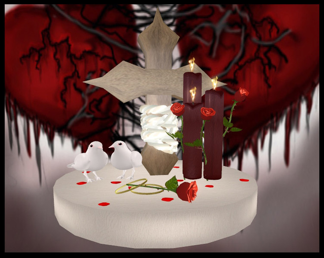 Cross with Doves Wedding Invite