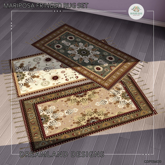 DD Mariposa Fringed Rug Set