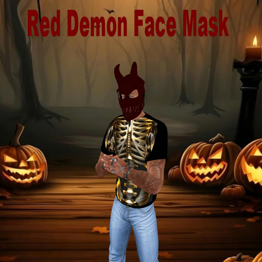 Red Demon Face Mask
