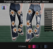 ::MM:: Pumpkin men's ripped flared jeans - 5 colors