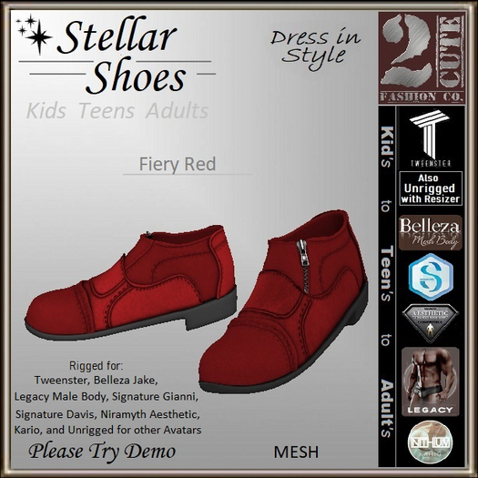 Stellar Shoes [2cute] Fiery Red