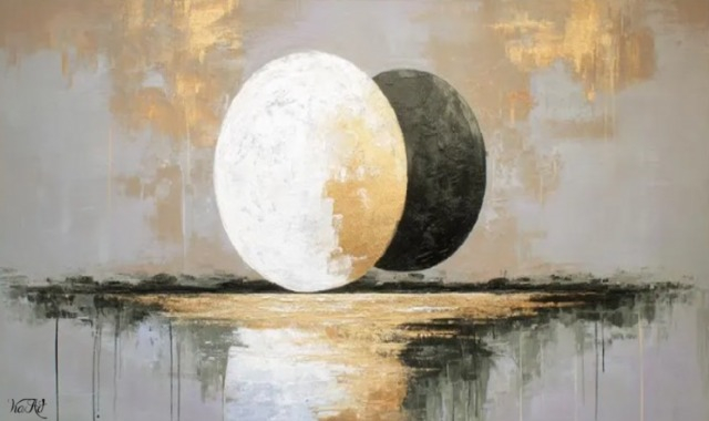 Abstract Moon Wall Art