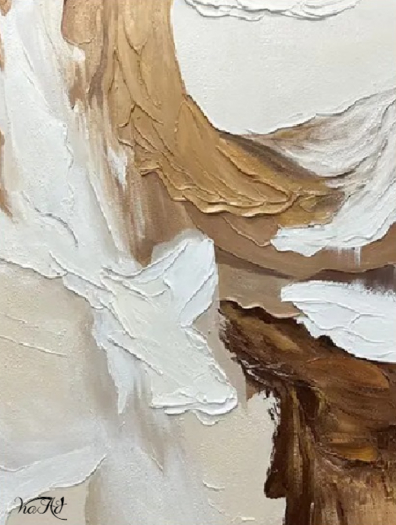 Brown Beige Canvas Art