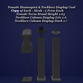 Female Mannequin & Necklace Display Coal1