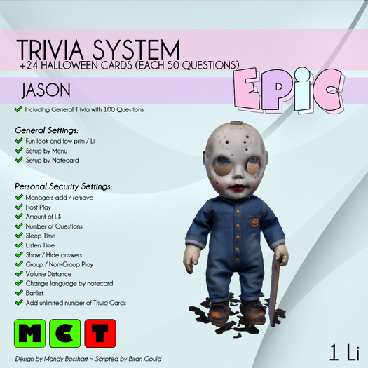 [EPIC Trivia System] Jason (+24 Cards) (ADD ME)