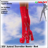 *FD* Astral Traveller Boots [Boxed] Red