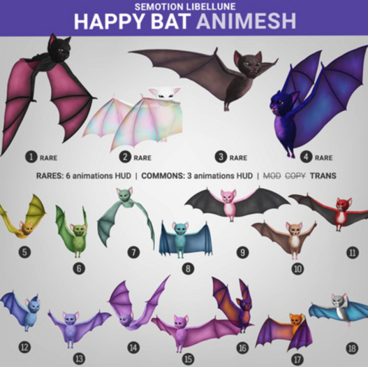 SEmotion Libellune Happy Bat Animesh RARE 02