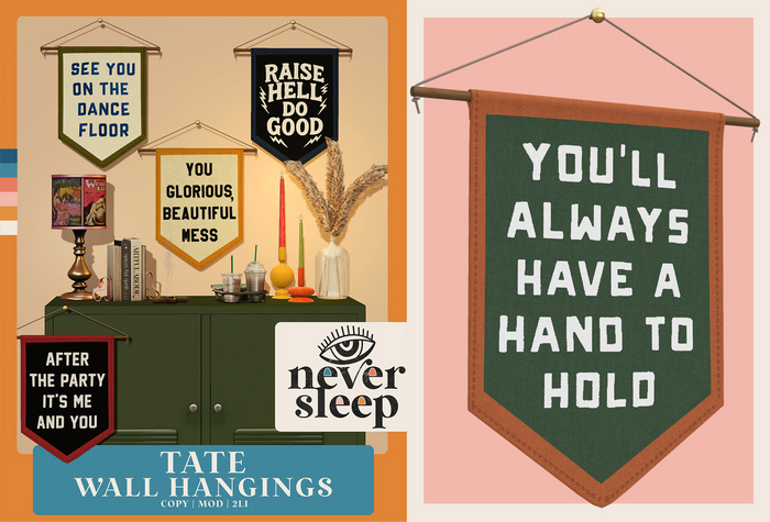 Never Sleep // Tate Wall Hanging // Always