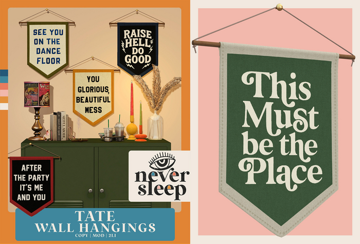Never Sleep // Tate Wall Hanging // The Place